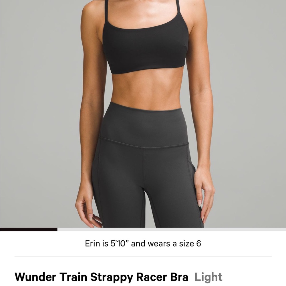 lululemon athletica Wunder Train Strappy Racer Bra - Black